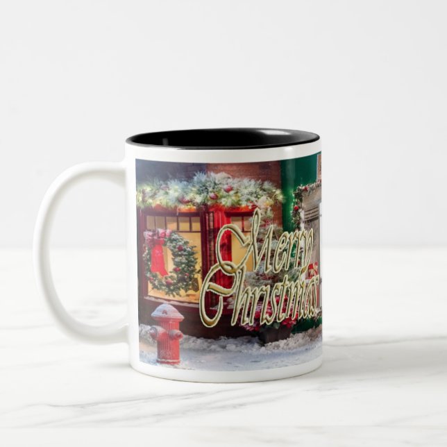 Caneca De Café Em Dois Tons Lâmpadas e Copas (Esquerda)