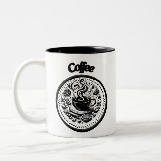 Caneca De Café Em Dois Tons Lâmpadas e Copas