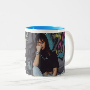 Caneca De Café Em Dois Tons Lâmpadas e Copas