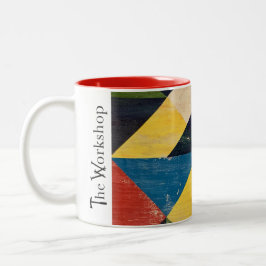 Caneca De Café Em Dois Tons Lança-maria pintada com marcenaria