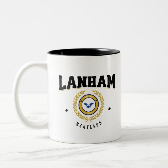 Caneca De Café Em Dois Tons Lanham Maryland Black (Esquerda)