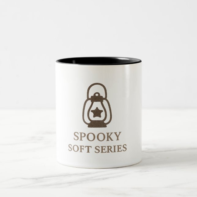 Caneca De Café Em Dois Tons Lanterna da Série Molhada Spooky - Halloween Mínim (Centro)