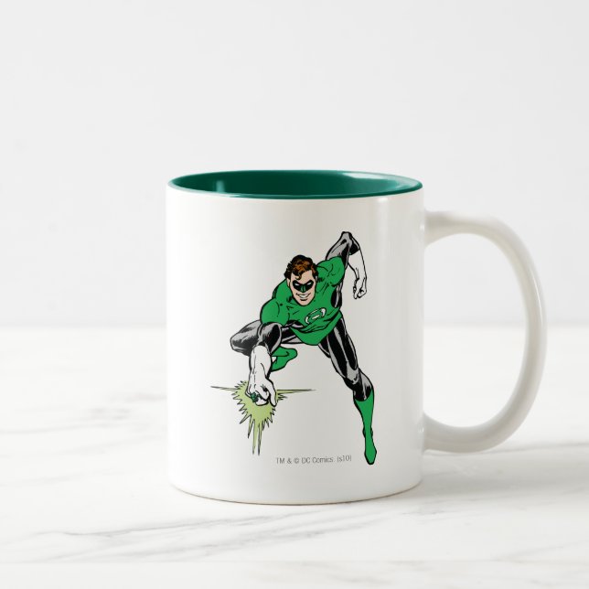 Caneca De Café Em Dois Tons Lanterna Verde Luta (Direita)