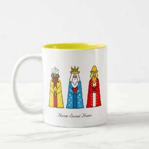 Caneca De Café Em Dois Tons Lar Doce Lar & Três Sábios