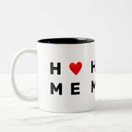 Caneca De Café Em Dois Tons Lar Moderno & Coração