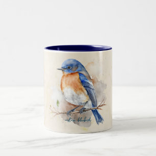 Caneca De Café Em Dois Tons Laranja-Cor-de-Laranja-Laranja-Azul Oriental