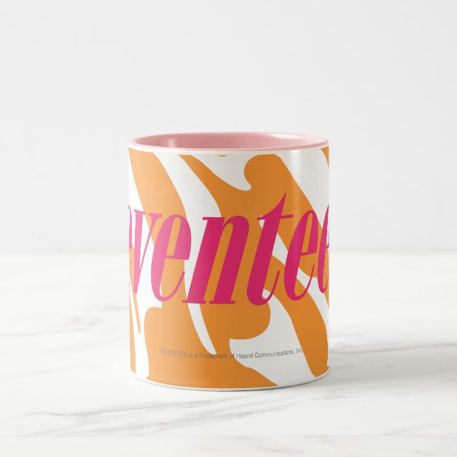 Caneca De Café Em Dois Tons Laranja da zebra (Centro)