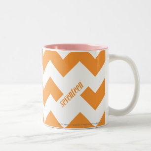 Caneca De Café Em Dois Tons Laranja do ziguezague