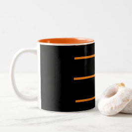 Caneca De Café Em Dois Tons Laranja preto