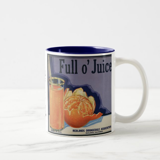 Caneca De Café Em Dois Tons Laranjas completas do suco de O (Direita)