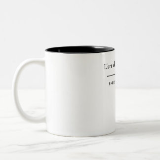 Caneca De Café Em Dois Tons L'art de la Simplicité Chic Francês Minimalista Ce