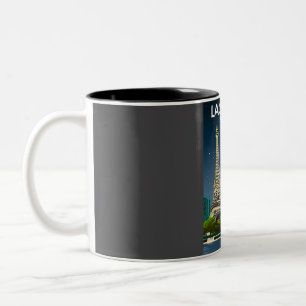 Caneca De Café Em Dois Tons Las Vegas Estados Unidos Vintage - Retro Trav Míni