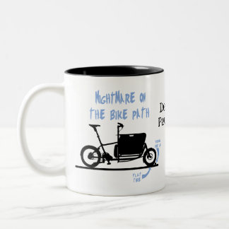Caneca De Café Em Dois Tons Lastenfahrrad Albtraum, Cargo e-bike nightmare