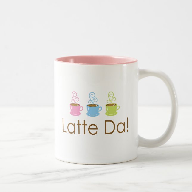 Caneca De Café Em Dois Tons Latte a Dinamarca!  Dois tonificaram a caneca de (Direita)