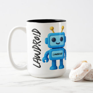 Caneca De Café Em Dois Tons LawDroid Robot Mug