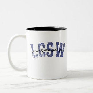 Caneca De Café Em Dois Tons LCSW Appreciation, Licensed Clinical Social Worker