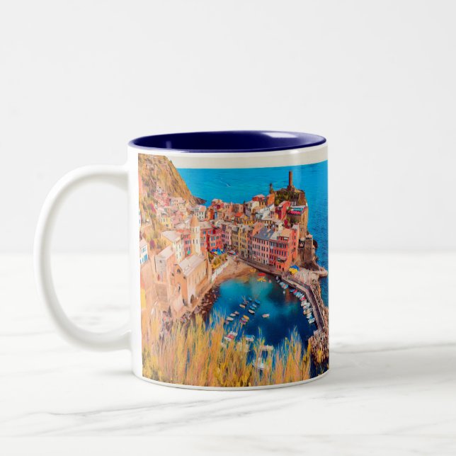 Caneca De Café Em Dois Tons ldp VERNAZZA - Cinque Terre - (Esquerda)