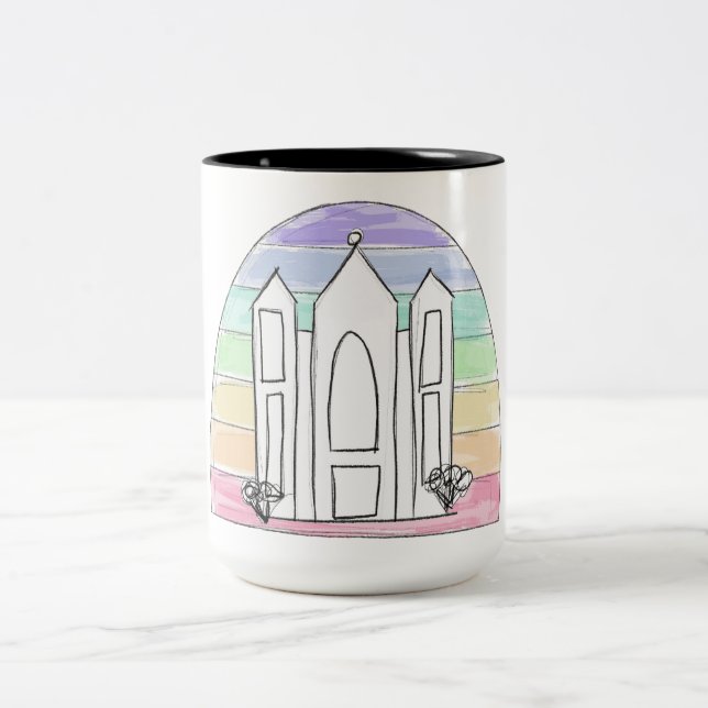Caneca De Café Em Dois Tons LDS Salt Lake City Temple Torre (Centro)