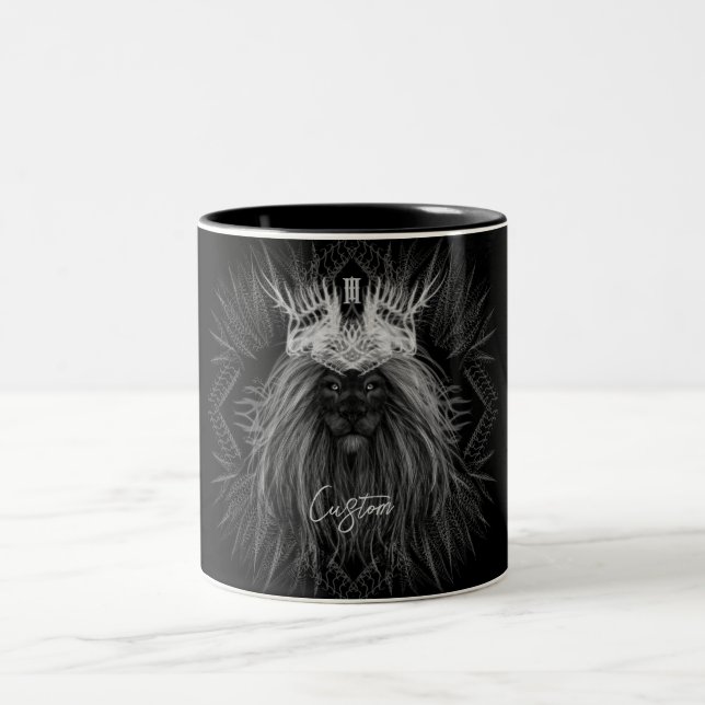 Caneca De Café Em Dois Tons Leão com Monograma Coroa (Centro)