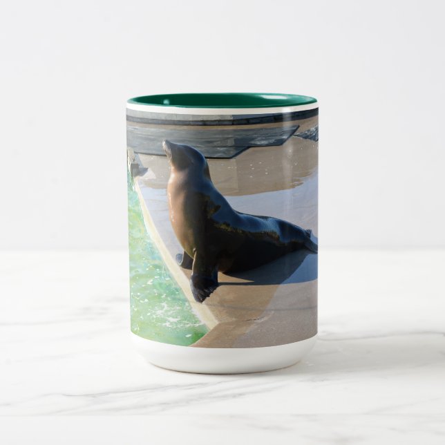 Caneca De Café Em Dois Tons Leão-do-mar da Califórnia (Centro)