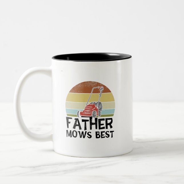 Caneca De Café Em Dois Tons Leão Remado - Padre Mows Best (Esquerda)