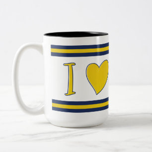 Caneca De Café Em Dois Tons Leeds United , I Love Koch 15oz Mug - Fã de Leeds