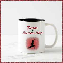 Caneca De Café Em Dois Tons Legal Guerreiro Ninja Vermelho