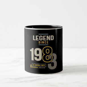 Caneca De Café Em Dois Tons Legend Since 1983 40 birthday