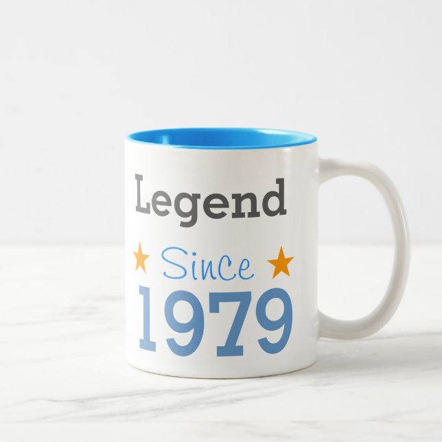 Caneca De Café Em Dois Tons Legenda Desde 1979 (Direita)