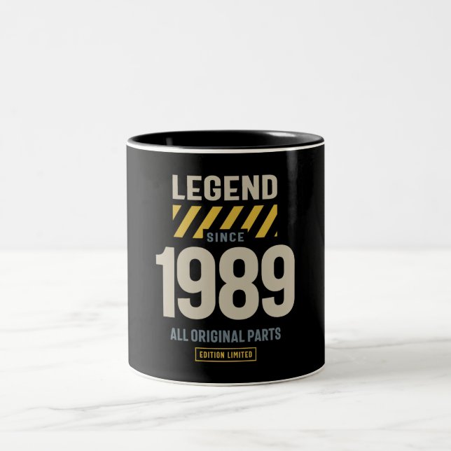 Caneca De Café Em Dois Tons Legenda desde 1989 34 anos (Centro)