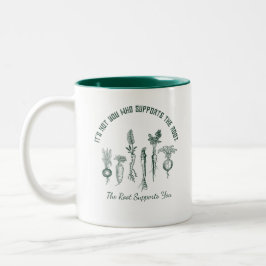 Caneca De Café Em Dois Tons Legume Raiz Vintage