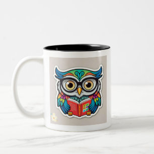 Caneca De Café Em Dois Tons "Leia, Cresça, Prosper"