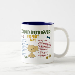 Caneca De Café Em Dois Tons Leis 4 da propriedade do golden retriever