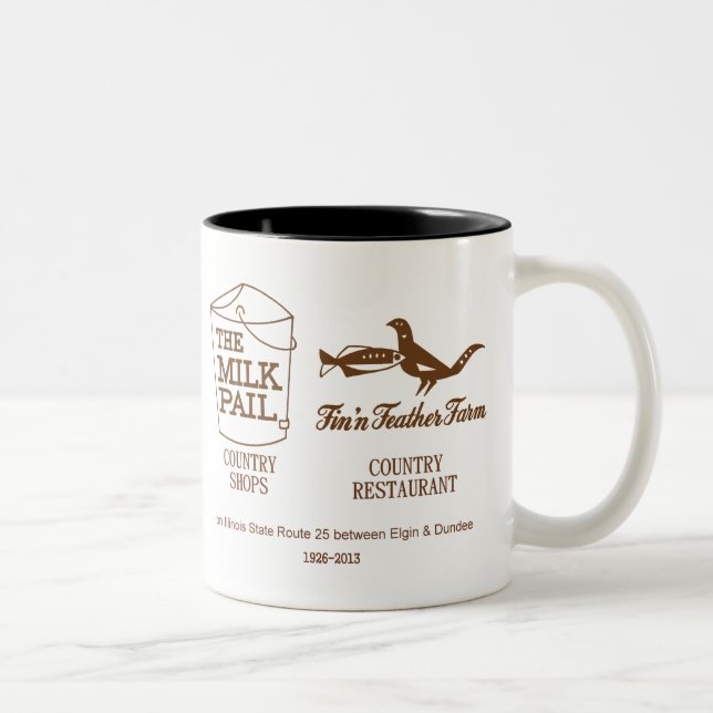 Caneca De Café Em Dois Tons Leite Pail - Fin'n Feather, Dundee Township, IL (Direita)