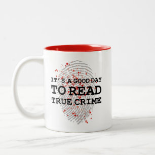 Caneca De Café Em Dois Tons Leitor do Livro do Crime Real