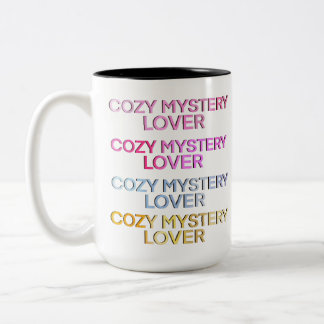 Caneca De Café Em Dois Tons Leitor Mistério Cozy