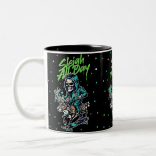 Caneca De Café Em Dois Tons Leitura o dia todo - Andando em caveira