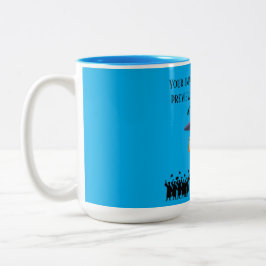 Caneca De Café Em Dois Tons lema de graduação de Einstein azul