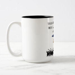 Caneca De Café Em Dois Tons lema de graduação de Einstein branco