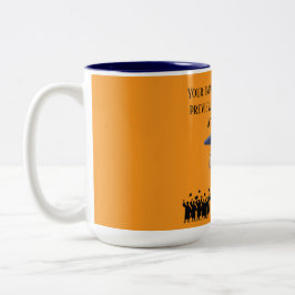 Caneca De Café Em Dois Tons lema de graduação de Einstein laranja