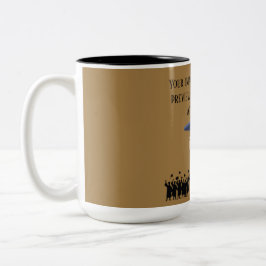 Caneca De Café Em Dois Tons lema de graduação de Einstein marrom claro