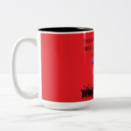 Caneca De Café Em Dois Tons lema de graduação de Einstein vermelho brilhante