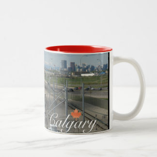 Caneca De Café Em Dois Tons Lembrança de Calgary Canadá
