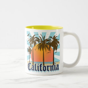 Caneca De Café Em Dois Tons Lembrança do vintage de Califórnia