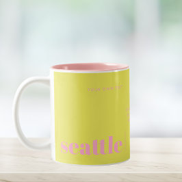 Caneca De Café Em Dois Tons Lembrança moderna de Seattle Washington