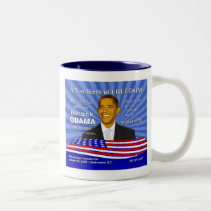 Caneca De Café Em Dois Tons Lembranças de Obama Philadelphfia Pensilvânia -