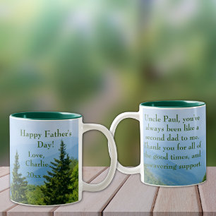 Caneca De Café Em Dois Tons Lembre-se do seu tio favorito deste Dia de os pais