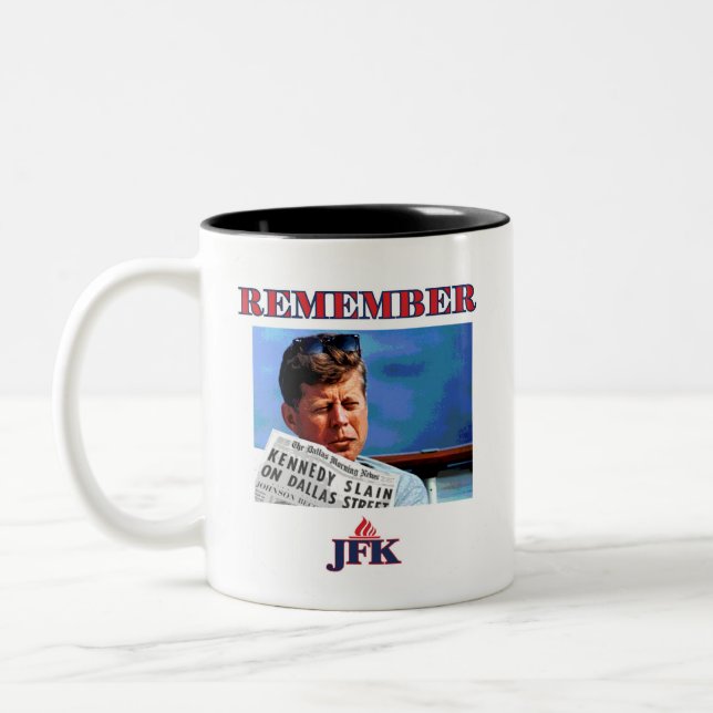 CANECA DE CAFÉ EM DOIS TONS LEMBRE-SE JFK (Esquerda)