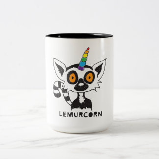 Caneca De Café Em Dois Tons LemurCorn