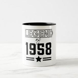 Caneca De Café Em Dois Tons Lenda Vintage de 1958
